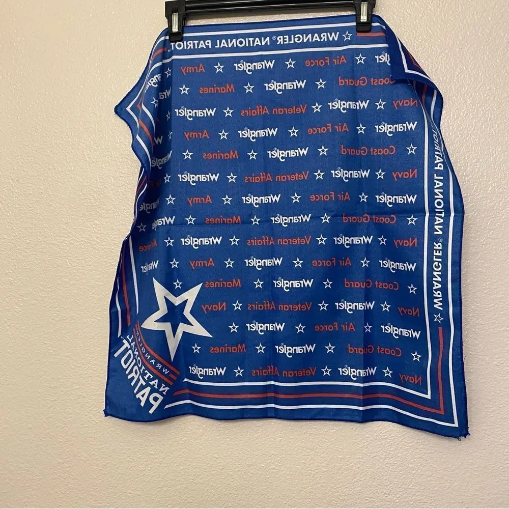 Wrangler Vintage Bandana USA patriotic American military national patriot navy